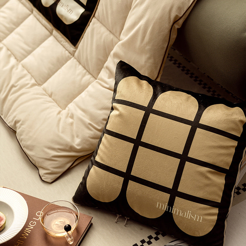minimalism retro 2way quilt cushion