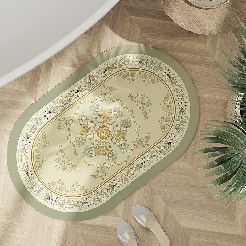 6design luxury flower bath mat