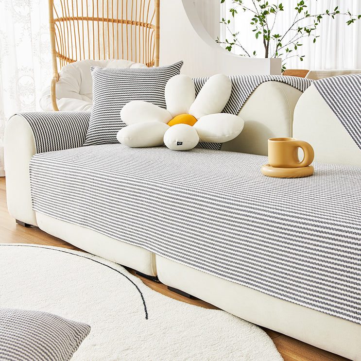4color simple border sofa cover