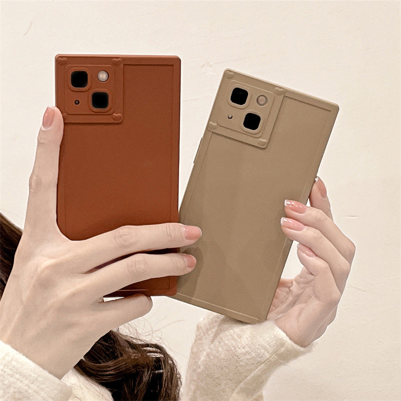 6color simple square iPhone case