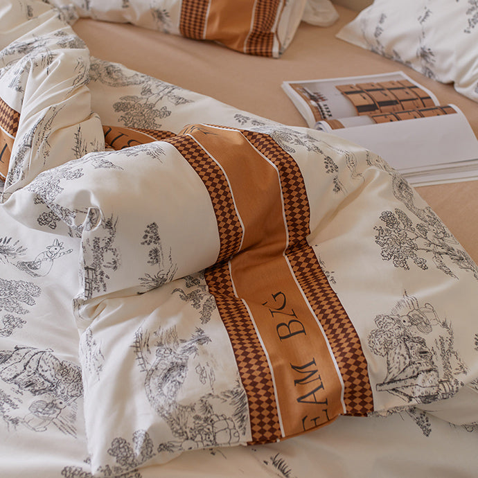 7design retro sketch bedlinen set