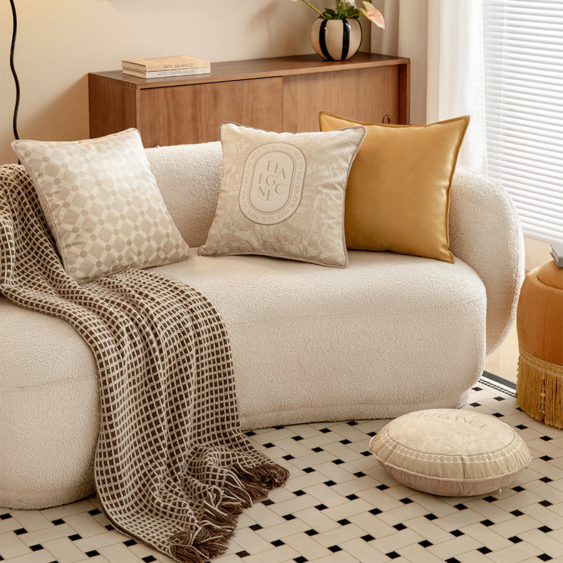 2design beige elegance logo cushion