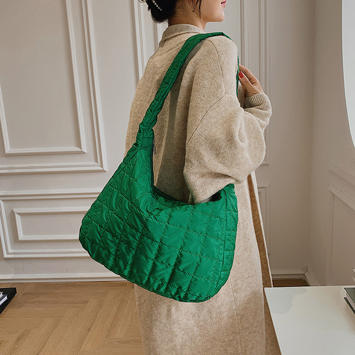 5color block quilting bag