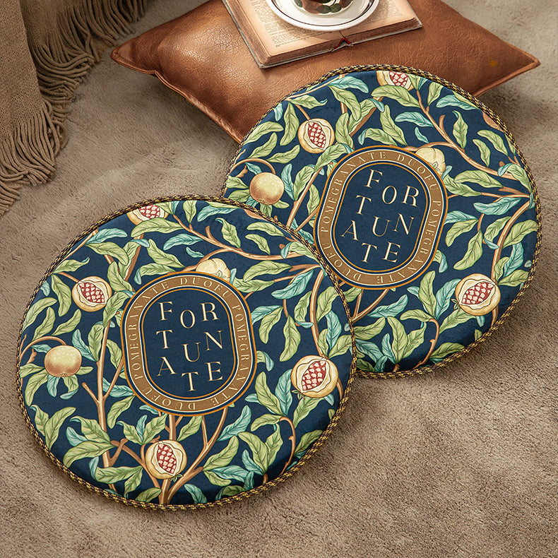 american retro pomegranate round cushion