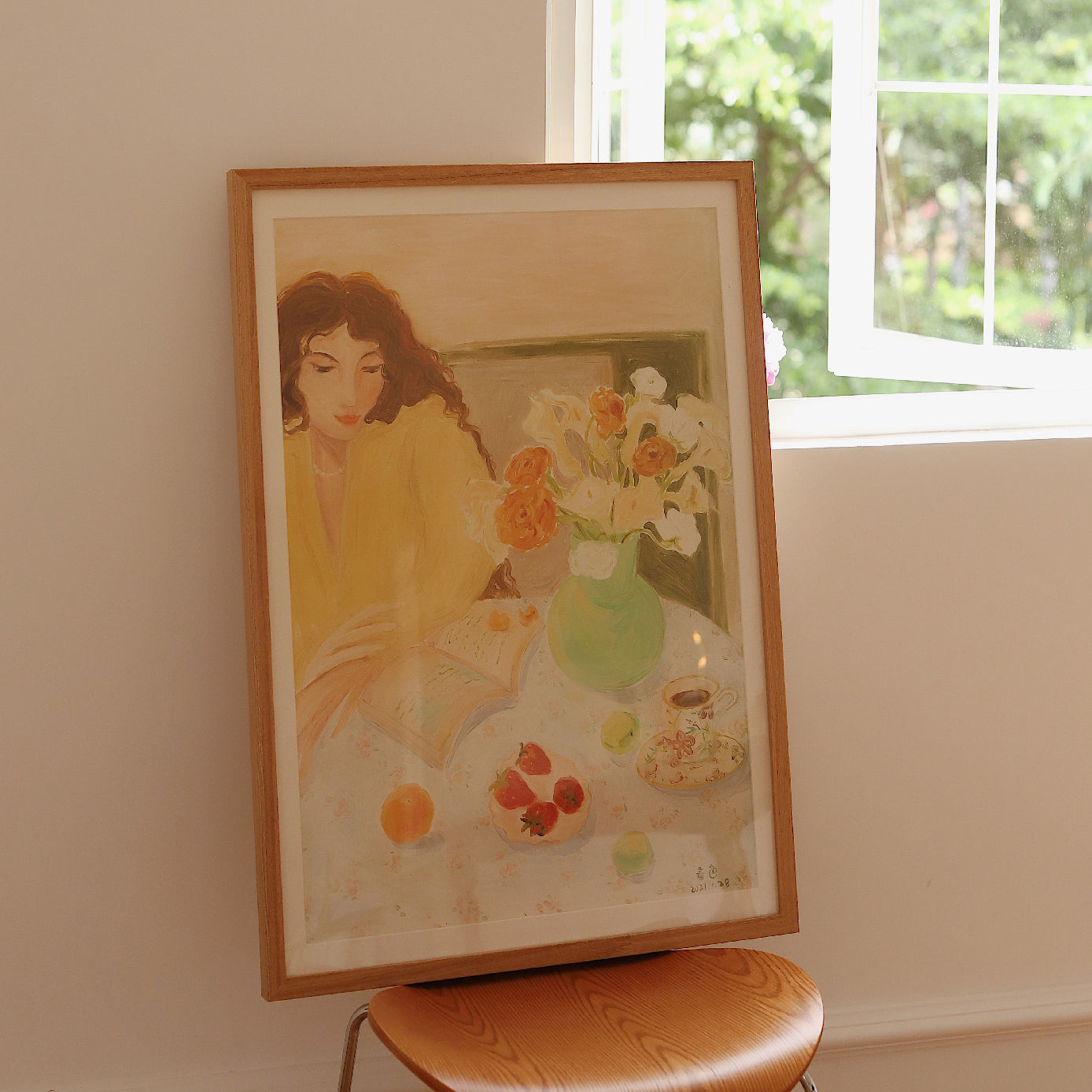 spring afternoon art poster & frame SET