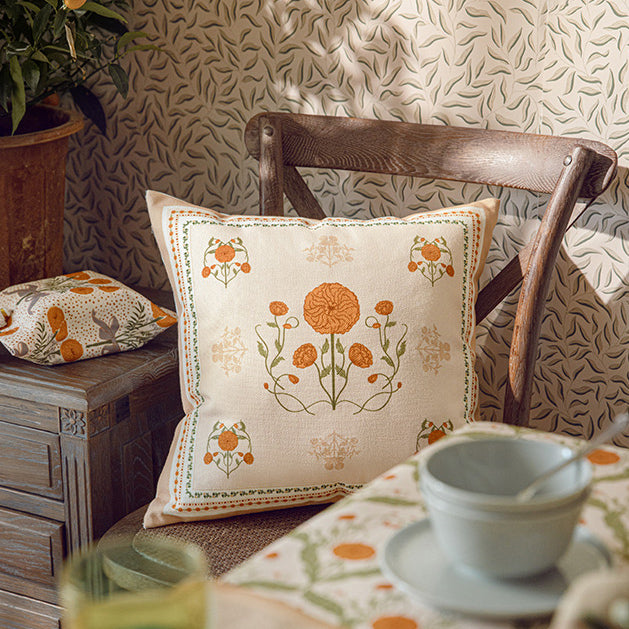 orange margarita square cushion