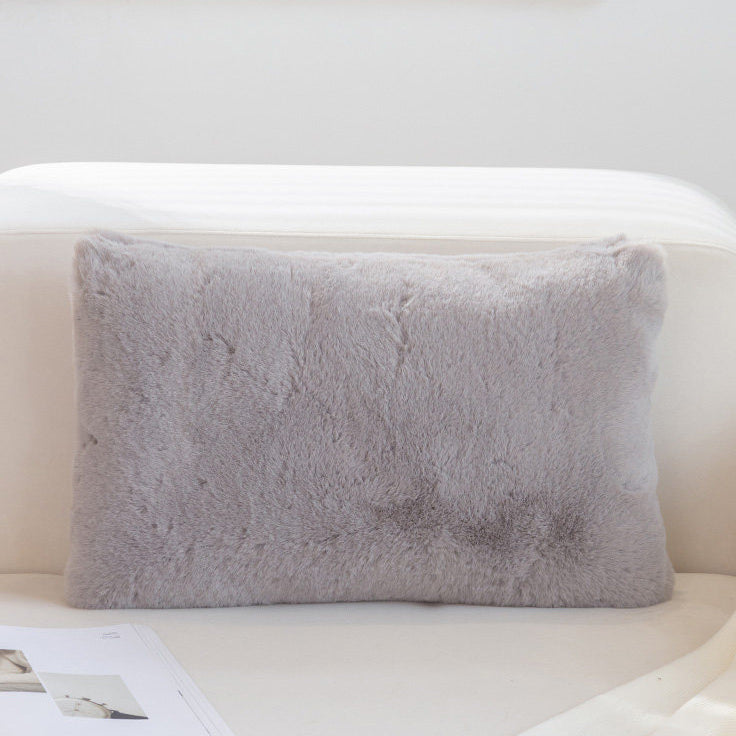 7color simple fur cushion
