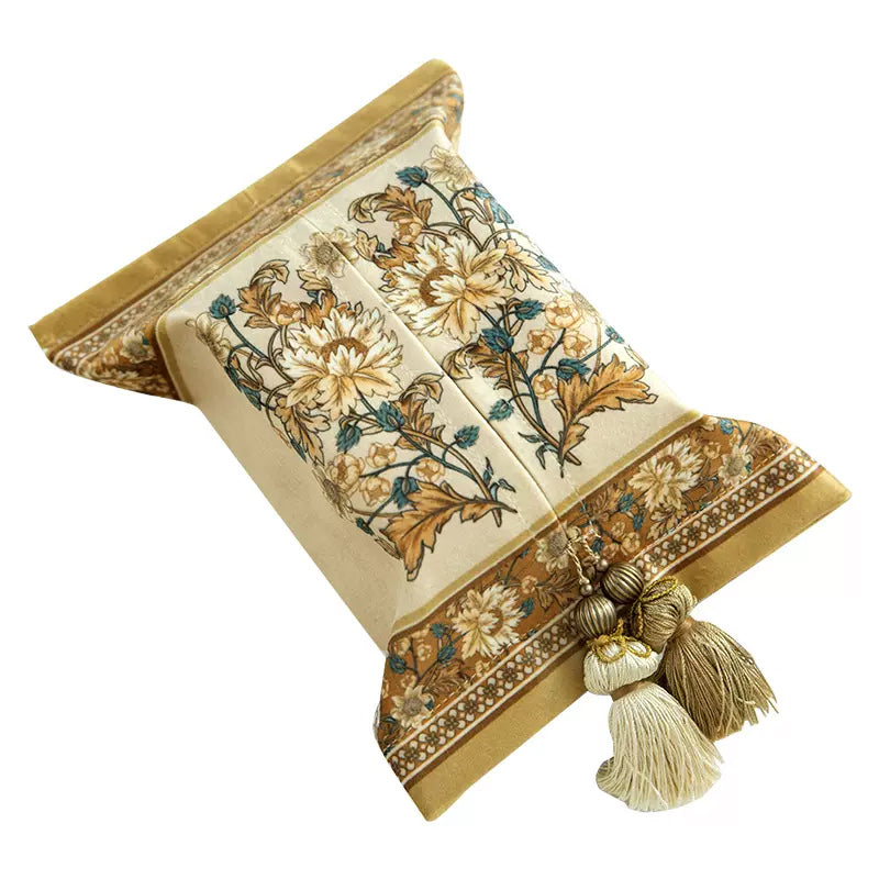 2design retro yellow flower tissue case