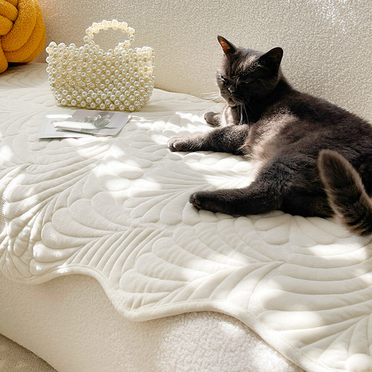 3color leaf stitch sofa cover