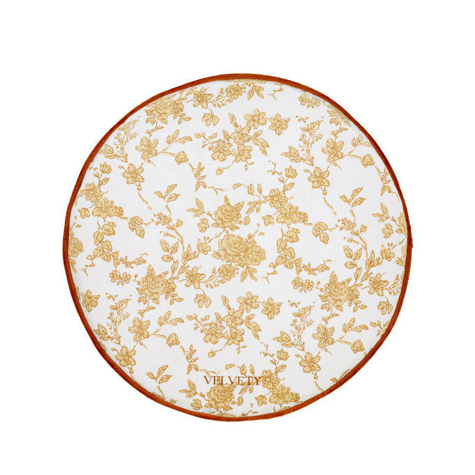 4color french flower velvety cushion