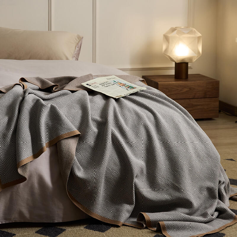 3color geometric pattern modern blanket