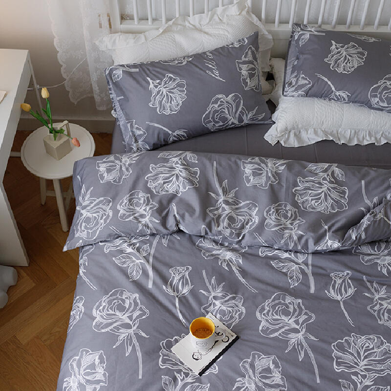 2color simple flower bedlinen set