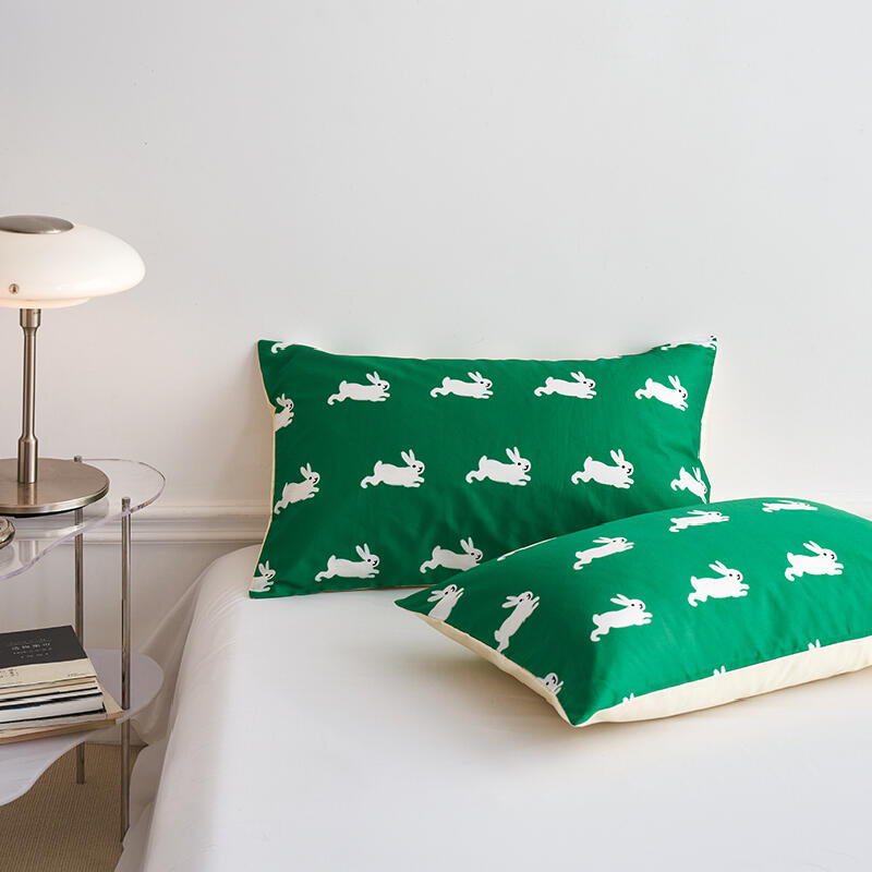 18design vivid color rabbit pillow sheets