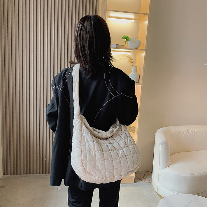5color block quilting bag