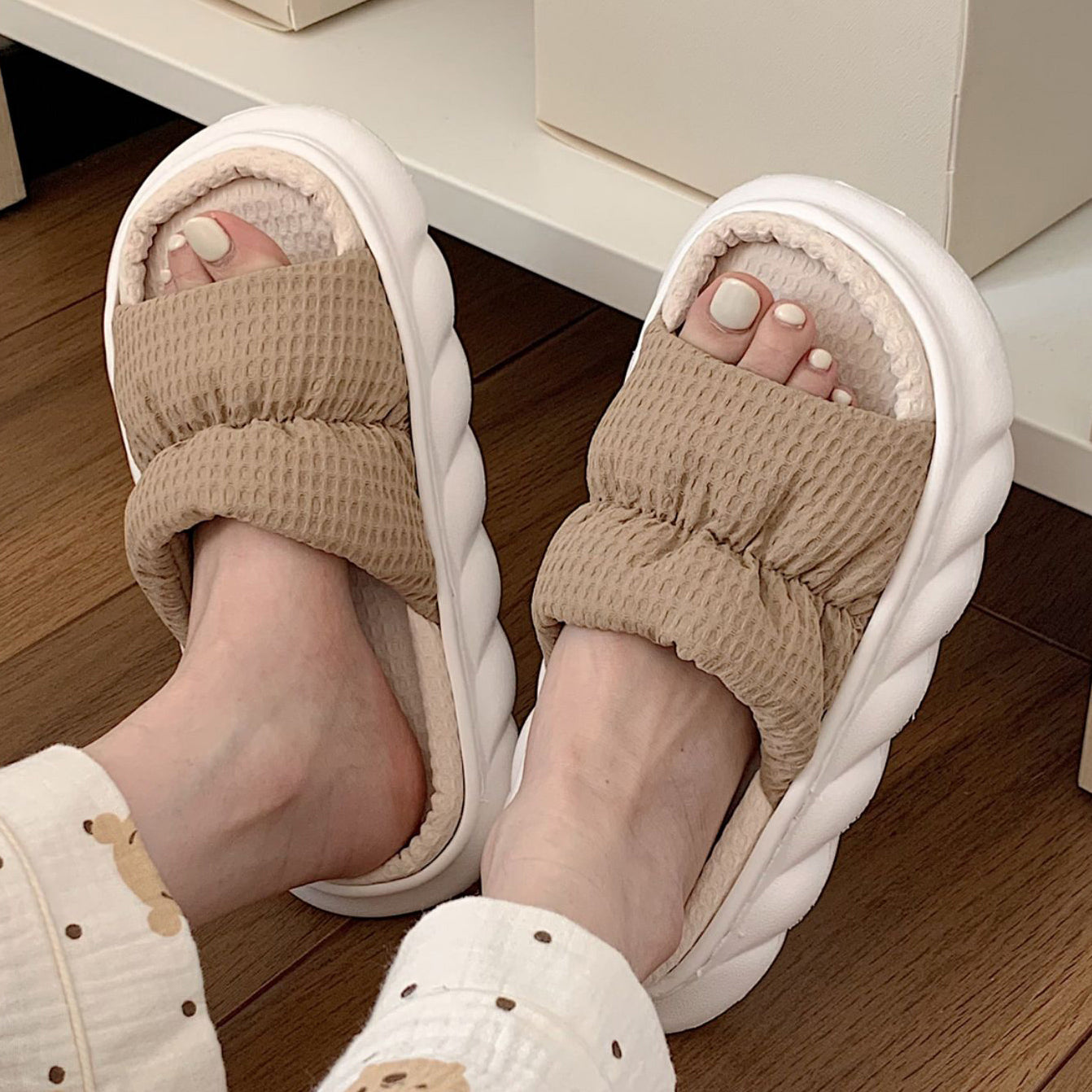 3color two-tone rubber roomshoes