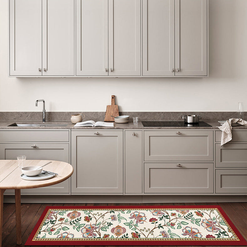 4design retro flower kitchen mat