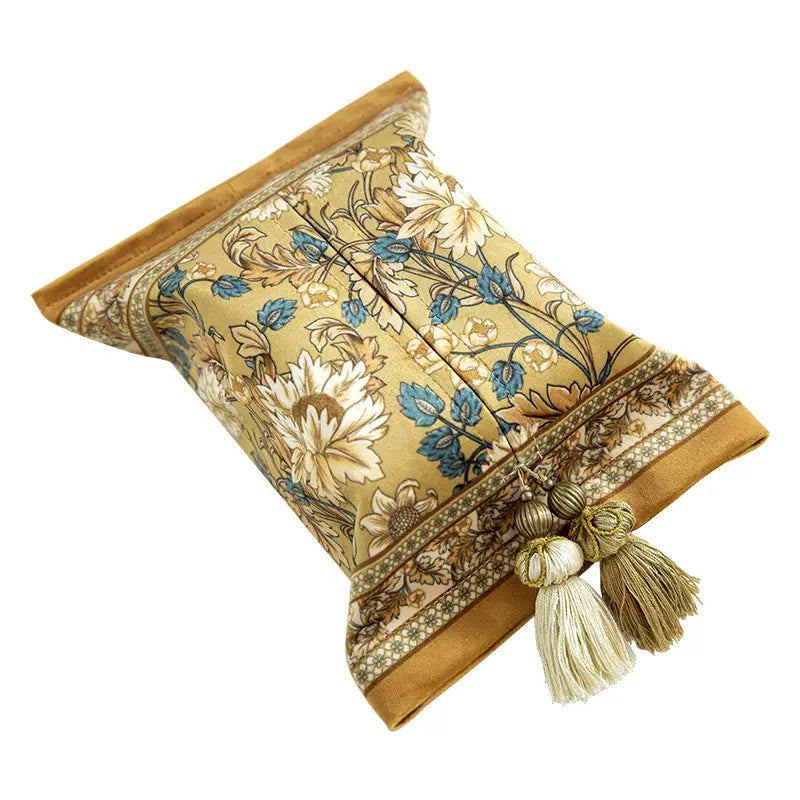 2design retro yellow flower tissue case