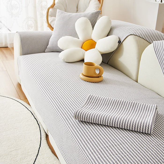 4color simple border sofa cover