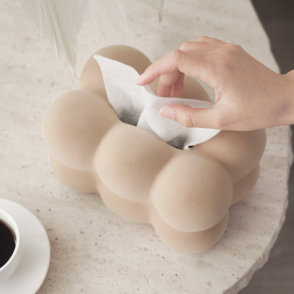 3color furry cloud tissue case