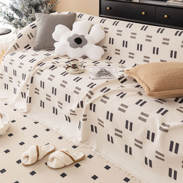 6design monotone geometry sofa cover