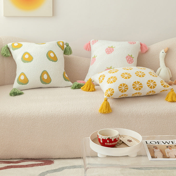 4design fruit knit cushion