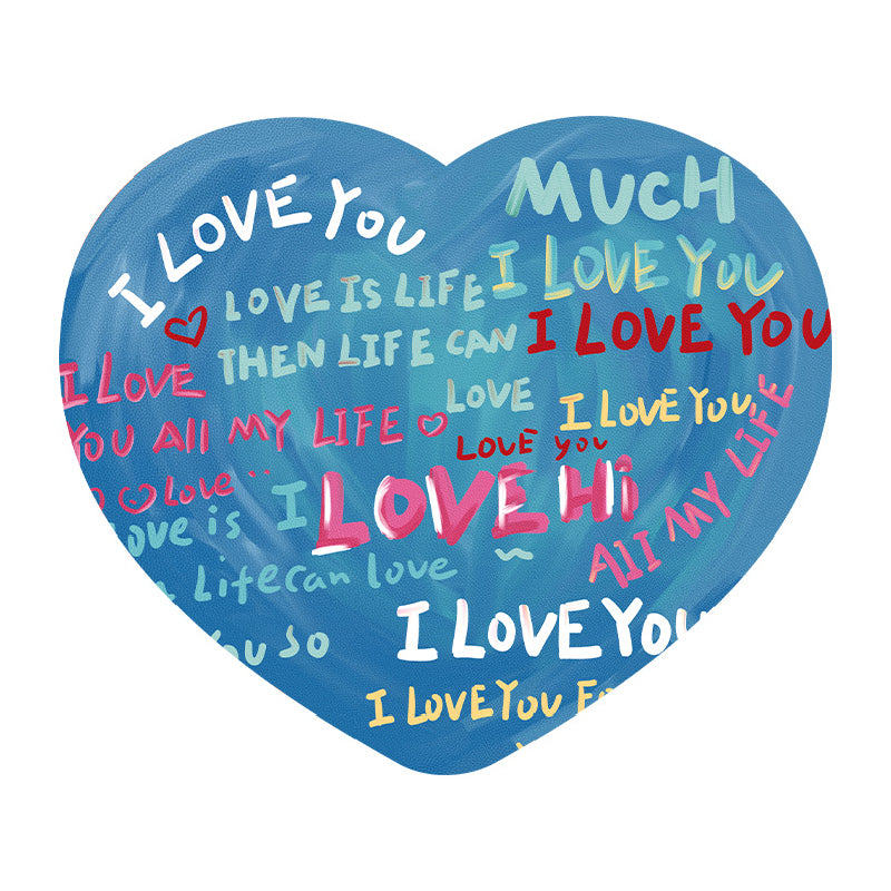 i love you colorful paint place mat