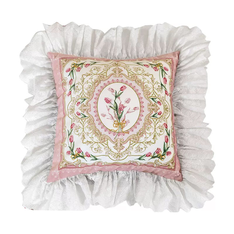 8design pink lovely tulip cushion
