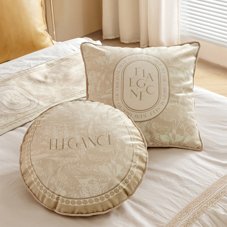 2design beige elegance logo cushion