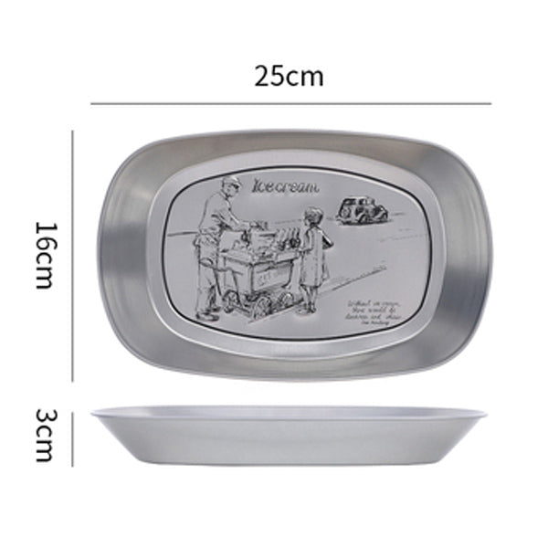 5design silver metal tray