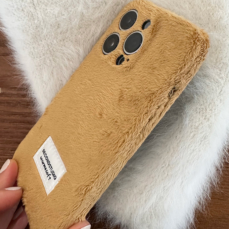 2color short fur iPhone case