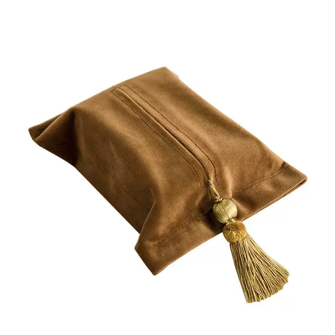 6color velvet tassel tissue case
