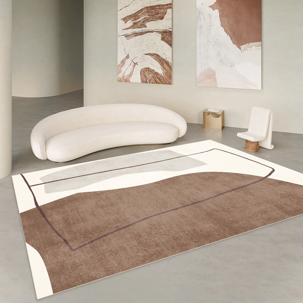 4design coffee color carpet