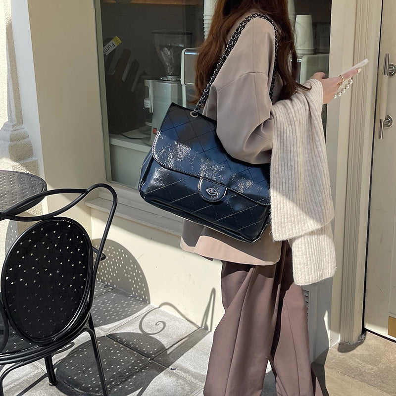 3color diamond stitch bag