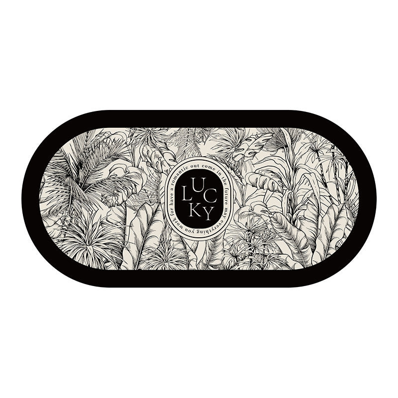 lucky logo luxury toilet mat