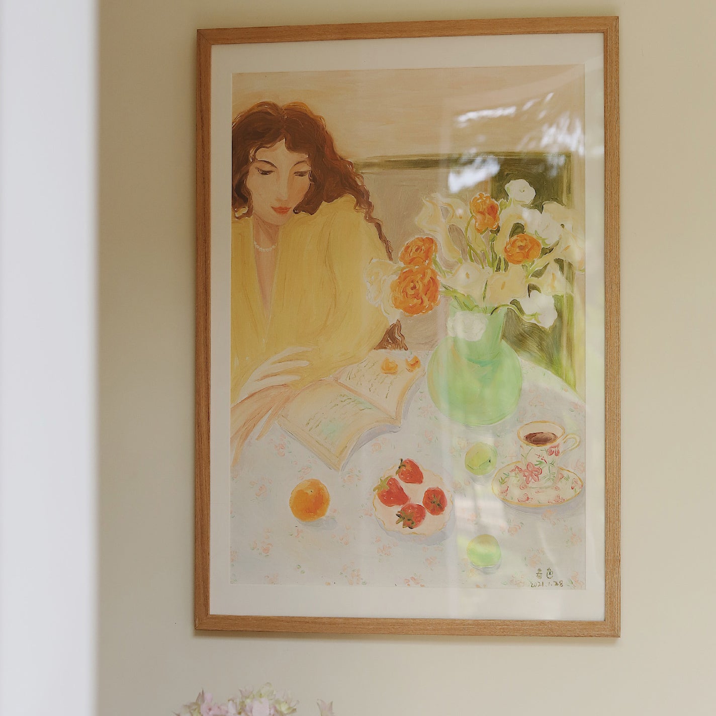 spring afternoon art poster & frame SET