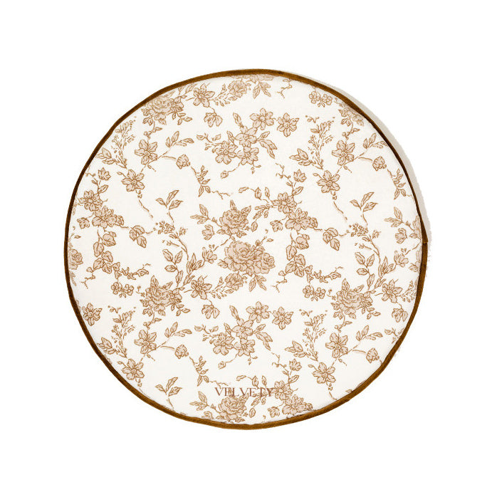 4color french flower velvety cushion