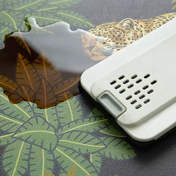 6design dark flower door mat