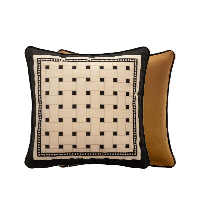 2design brown retro tile cushion