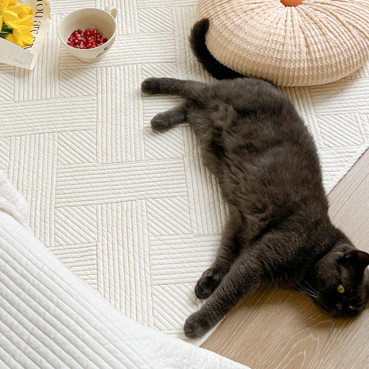 5color cross stitch floor mat