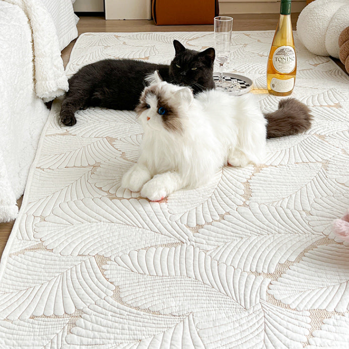 6color leaf stitch floor mat