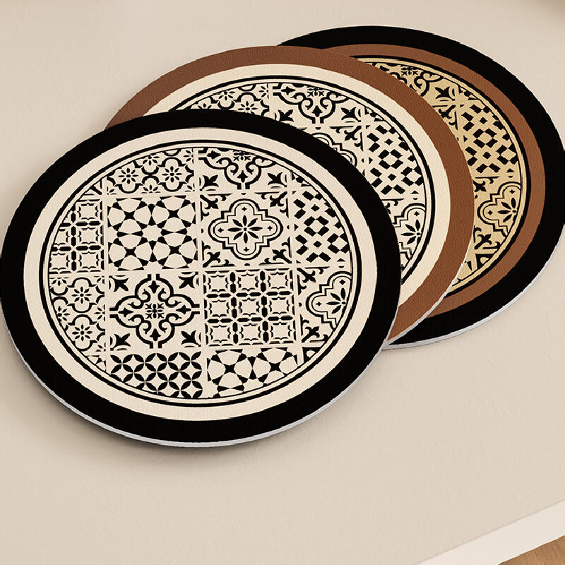 retro classical circle coaster