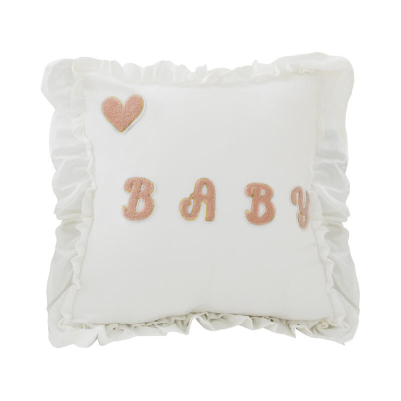 5design simple frill square cushion