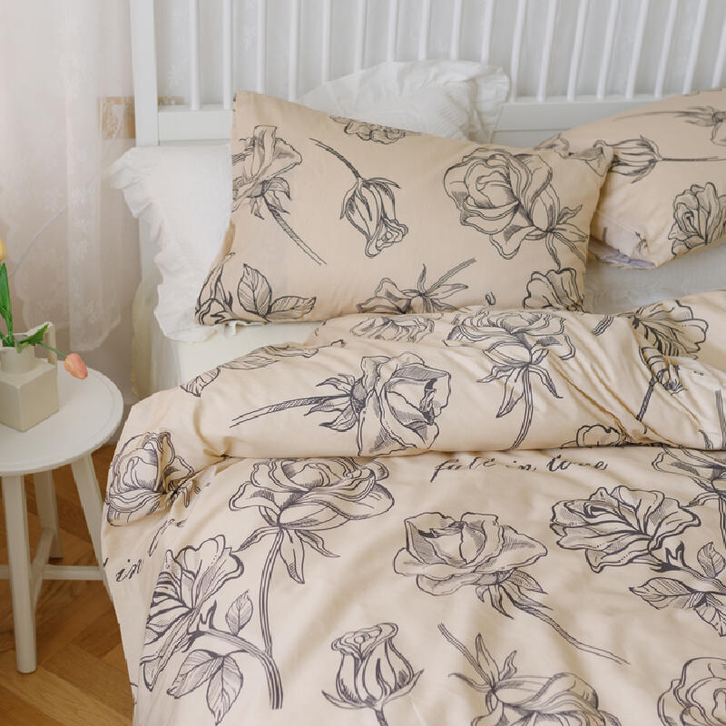 2color simple flower bedlinen set