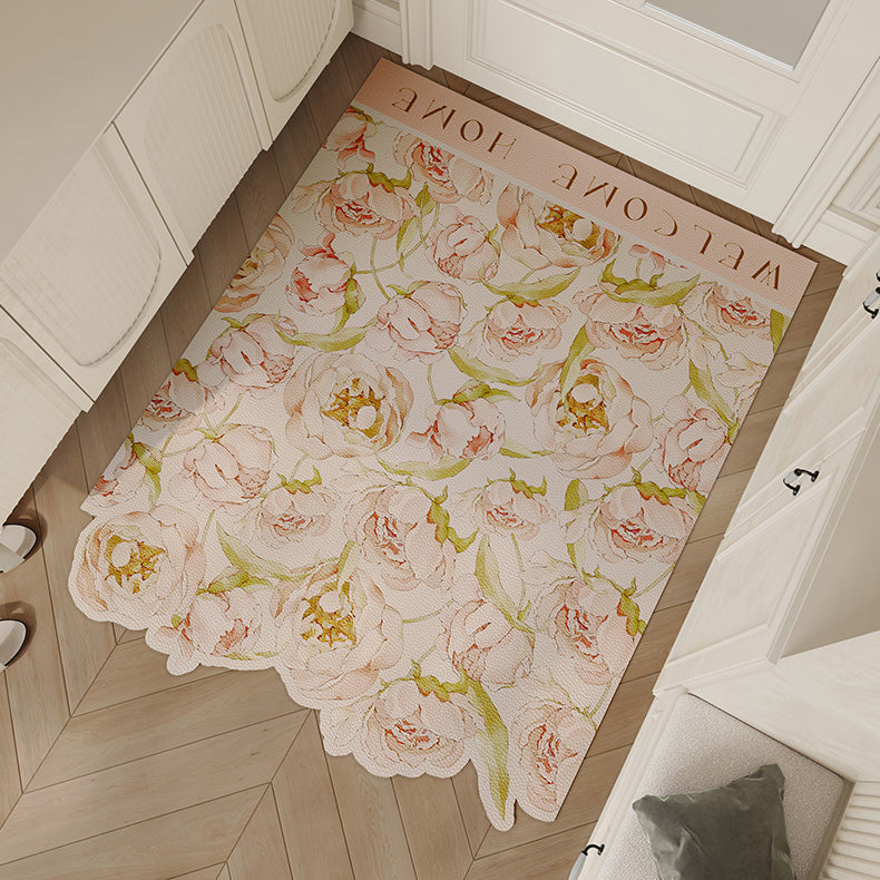 4design romantic flower door mat