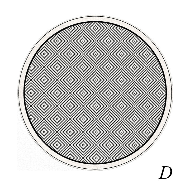 7design gray nature round carpet