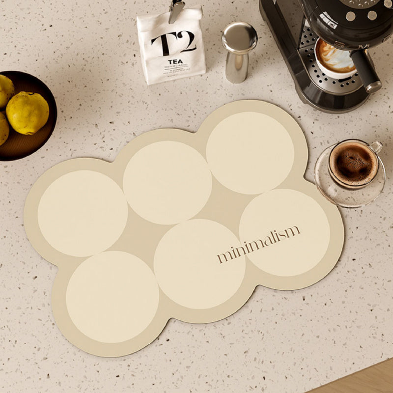 brown circle minimalism sink mat
