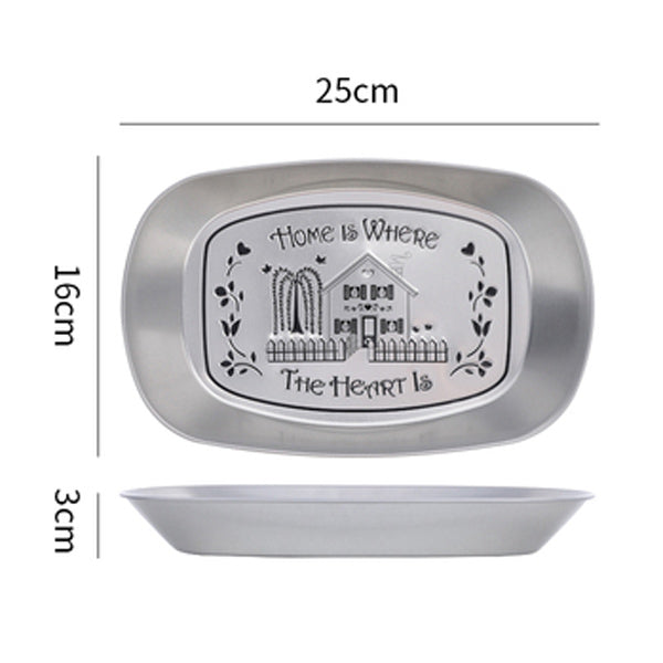5design silver metal tray