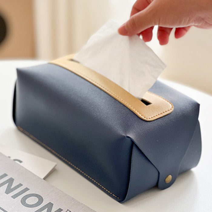 6color leather box tissue case