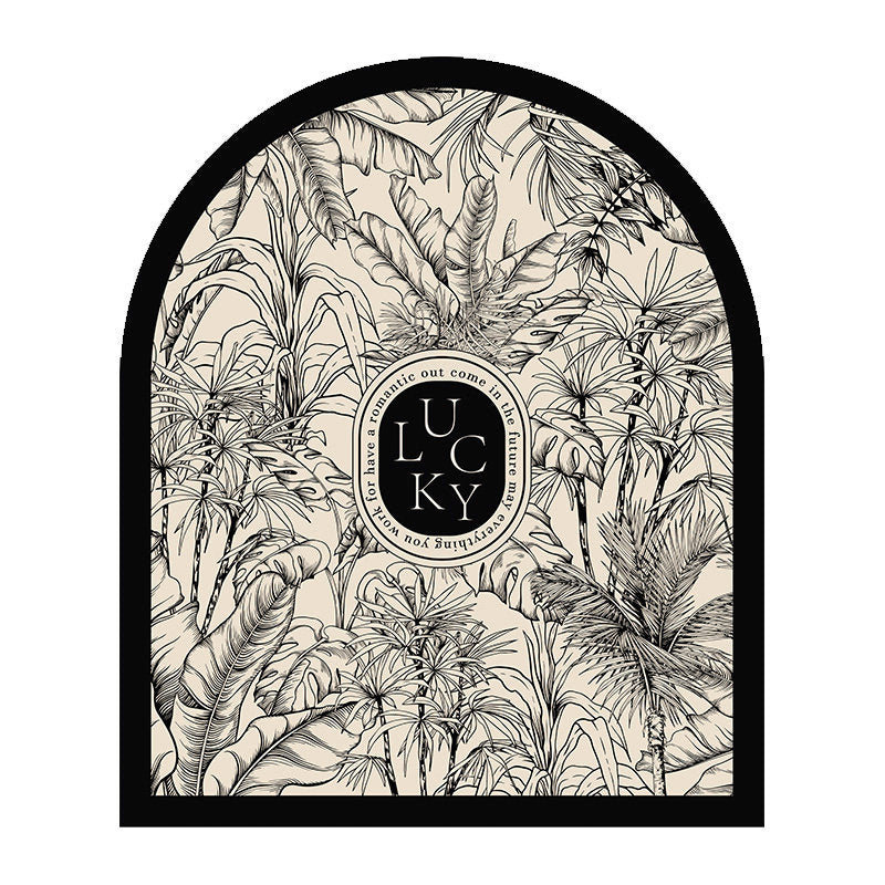 lucky logo luxury door mat