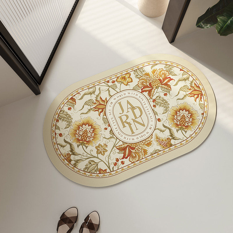 6design luxury flower bath mat